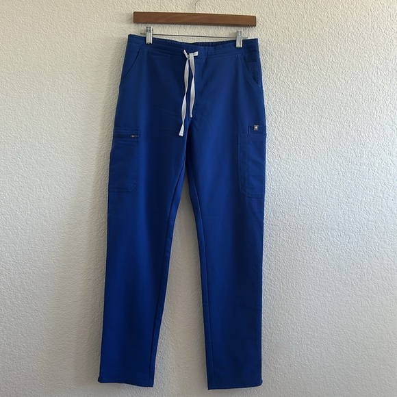 Figs The Yola Yoga Skinny Scrub Pants Denim Blue - Picture 4 of 8